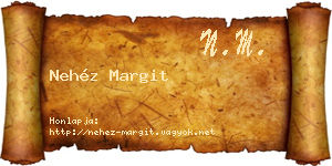 Nehéz Margit névjegykártya